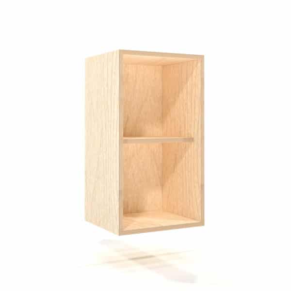 a rendering of a 400mm birch plywood kitchen wall unit on a white background