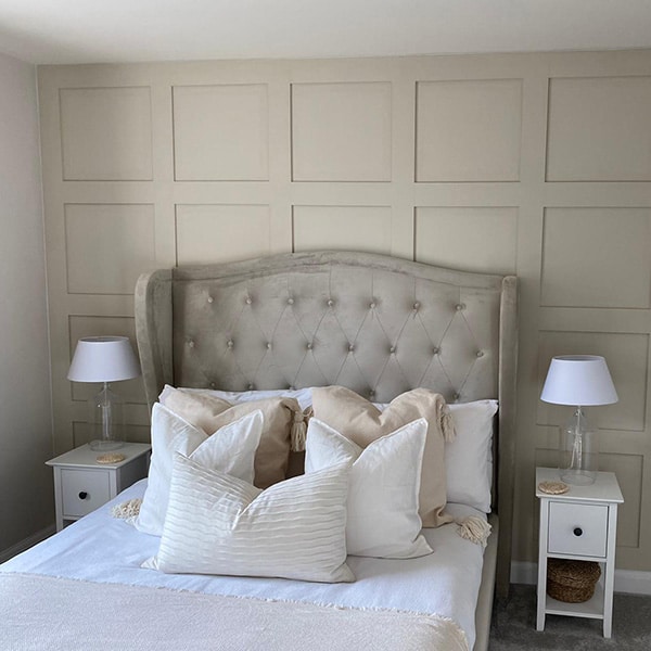 Diy Wall Panelling Packs Our Low Cost Solution - Grey Wall Panels Bedroom