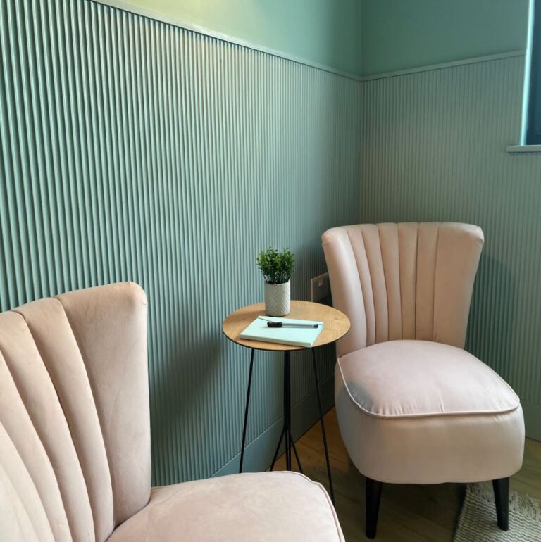 Blue Mini Fluted Wall Panelling