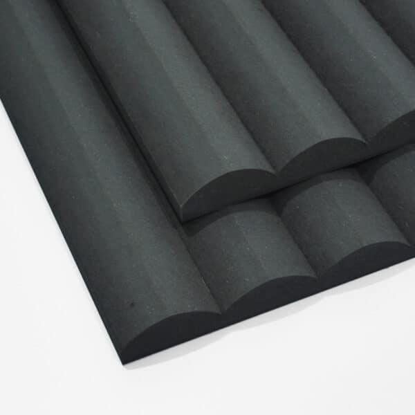 Standard Ribbed Black Dyed MDF Panelling