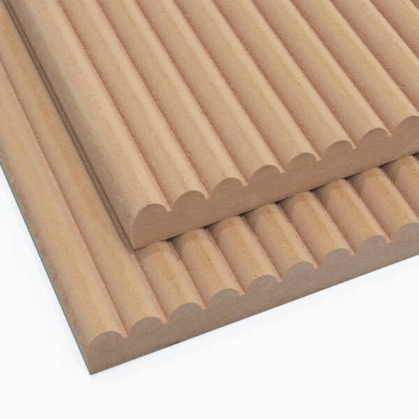 Mini Ribbed mdf panels CNC'd onto Fire Rated MDF