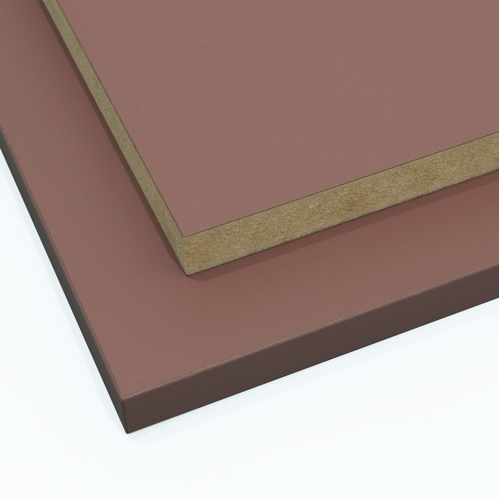 Two Serica Rusty Red MDF panels