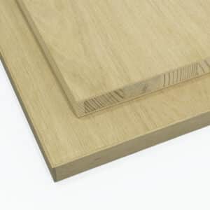 two veneered blcokboard with one edged all around