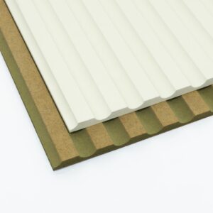 classic mini fluted mdf panels stacked on top of each other