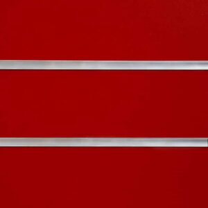 Red retail slatwall