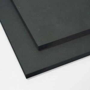 two black mdf panels cut to size