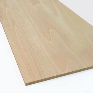 cut to size Beech Veneer panel on a white background