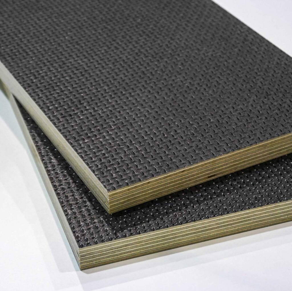 Two anti slip plywood panels stacked on top of each other