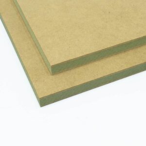 Two 15mm Moisture Resistant MDF boards stacked on top of each other.
