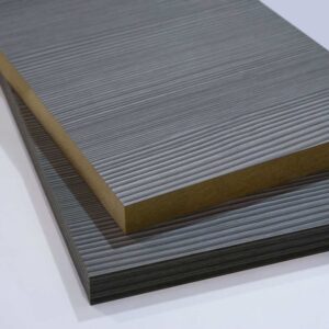 two grey wood effect panels cut to size