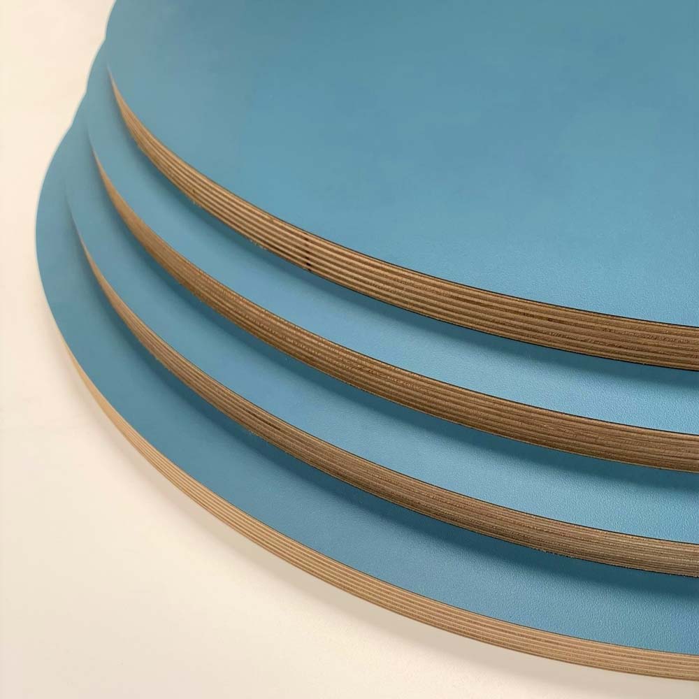 cnc laminated plywood blue circles