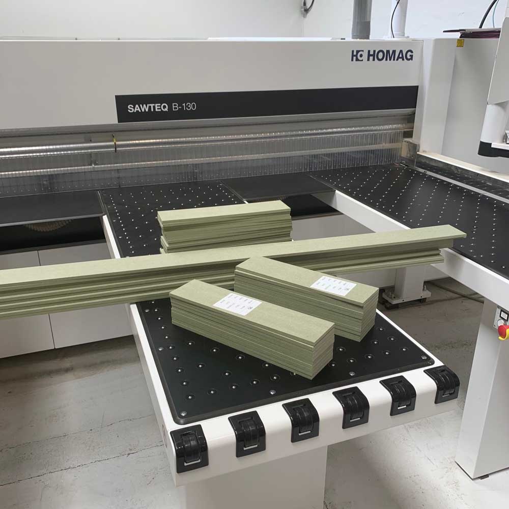 mdf cut to size and packaged on a homag beamsaw