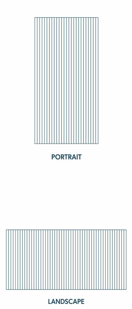 portrait and landscape panels