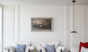 standard ribbed panelling in a open plan living area