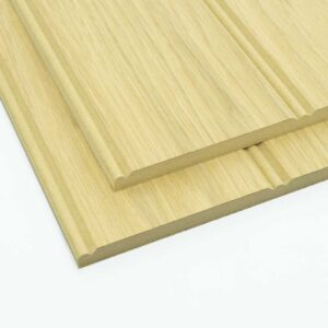 two oak faced bead and butt panels with a 100mm pitch