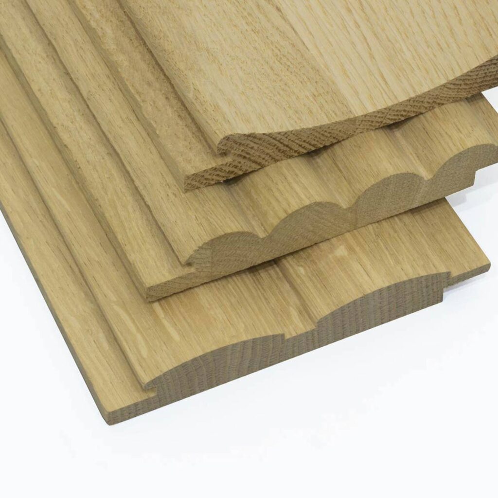 three different style solid wood wall panels stacked on top of each other