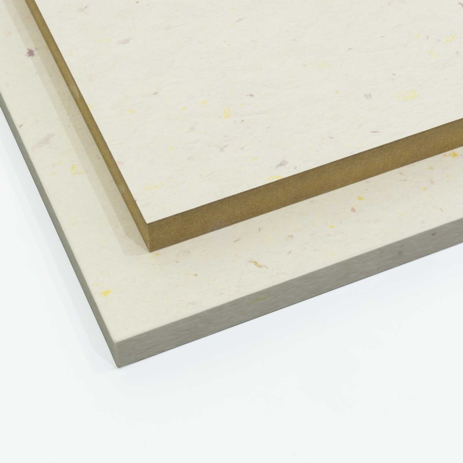 two papira white panels cut to size and stacked on top of each other